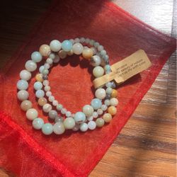 Natural Stone Set Of Three Bracelets 