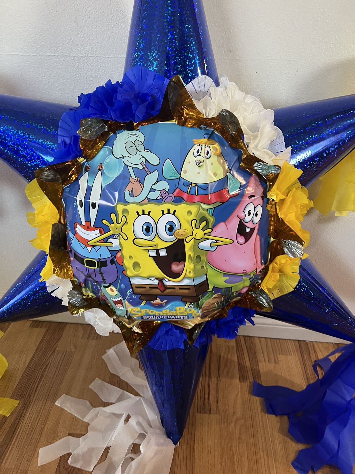 SpongeBob SquarePants Emoji Piñata - Round, Yellow, Under The Sea Birthday Party Fun