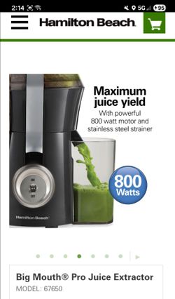 Hamilton Beach Big Mouth Pro Juice Extractor 67650