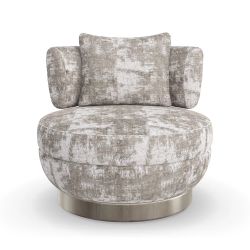 LUXURY Caracole "Celeste" Swivel Chair - Whisper of Gold - NEW