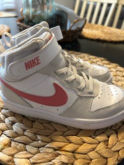 Nike High-Top Sneakers White Pink Swoosh