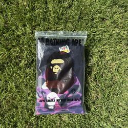 purple On Black Bape Tee