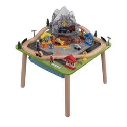 🚂🏔 Rocky Mountain Wooden Train Set & Train Table – 50 Accessories | NEW IN BOX 🏔🚂