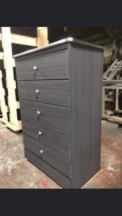 New Gray Dresser 5 Drawers Cajonera Gris Nueva 5 Cajones