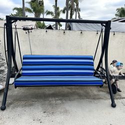 Two Patio Swings With Sunbrella Cushions 