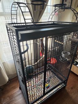 Navy Blue Large Bird Cage