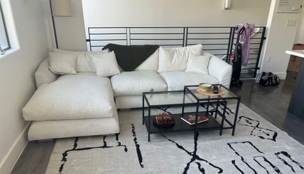 White Cloud Couch (left-oriented L-shape)