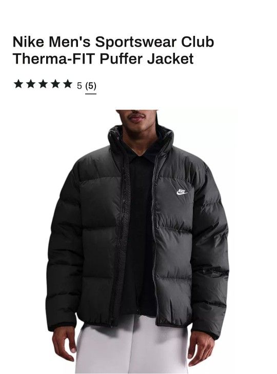 Men's XL Nike Puffer Jacket