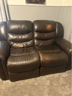 Leather recliner