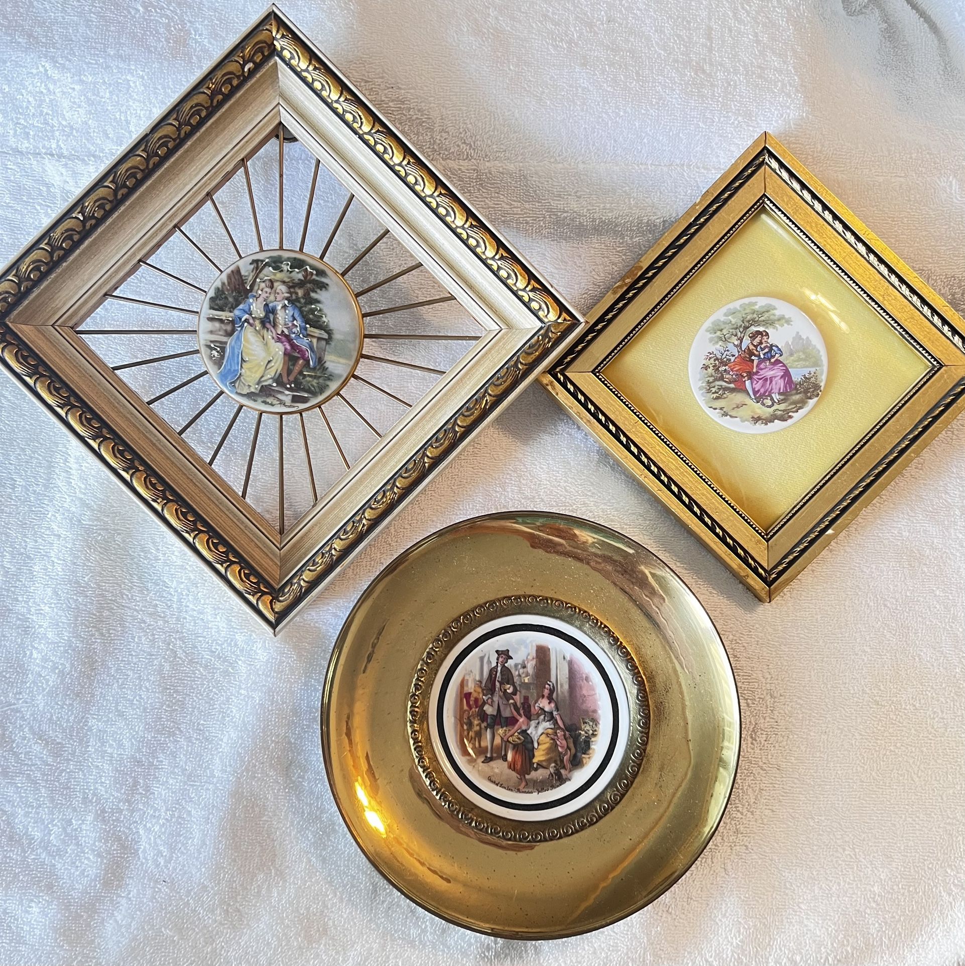 Antique Miniature Paintings On porcelain