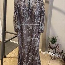 Feriani Couture - 26258 Illusion Long Sleeves Mermaid Dress. 100% tAuthenticity Guarantee.. size 16 but I had alteration made it size 12-14  I worn on