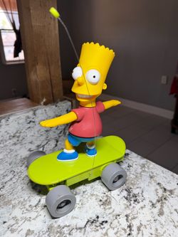 The Simpsons Bart Simpson Skateboard RC Toy Playmates 2000 (NO REMOTE)