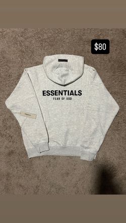 Essentials Fear Of God Light Oatmeal Hoodie  