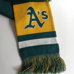 Oakland A's Scarf Knit Green/ Gold 