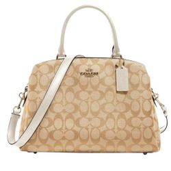 Coach Lillie Carryall In Signature Canvas Handbag