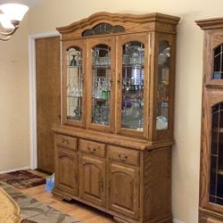 Oak China Hutch