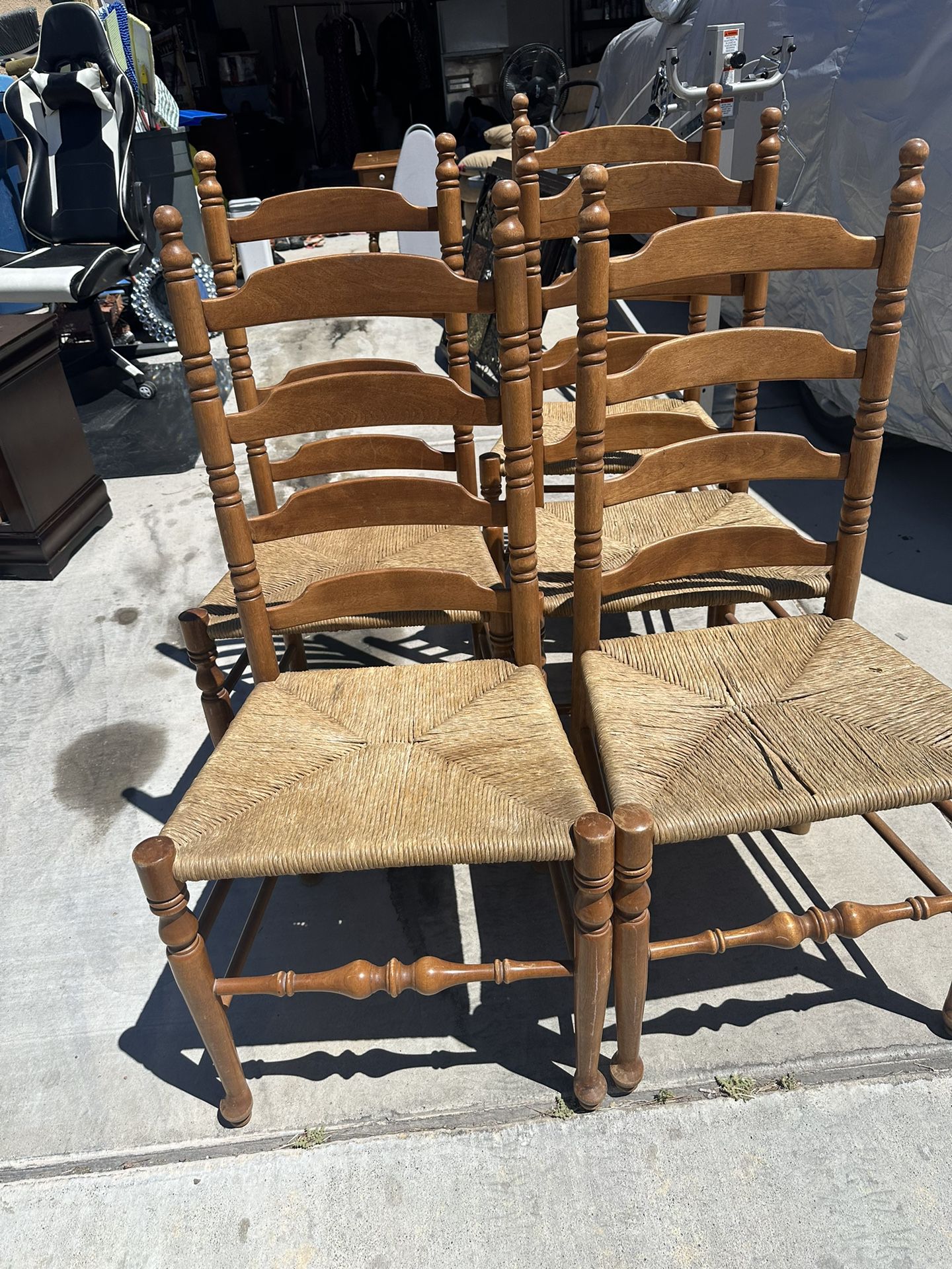 Wood Woven Chairs 