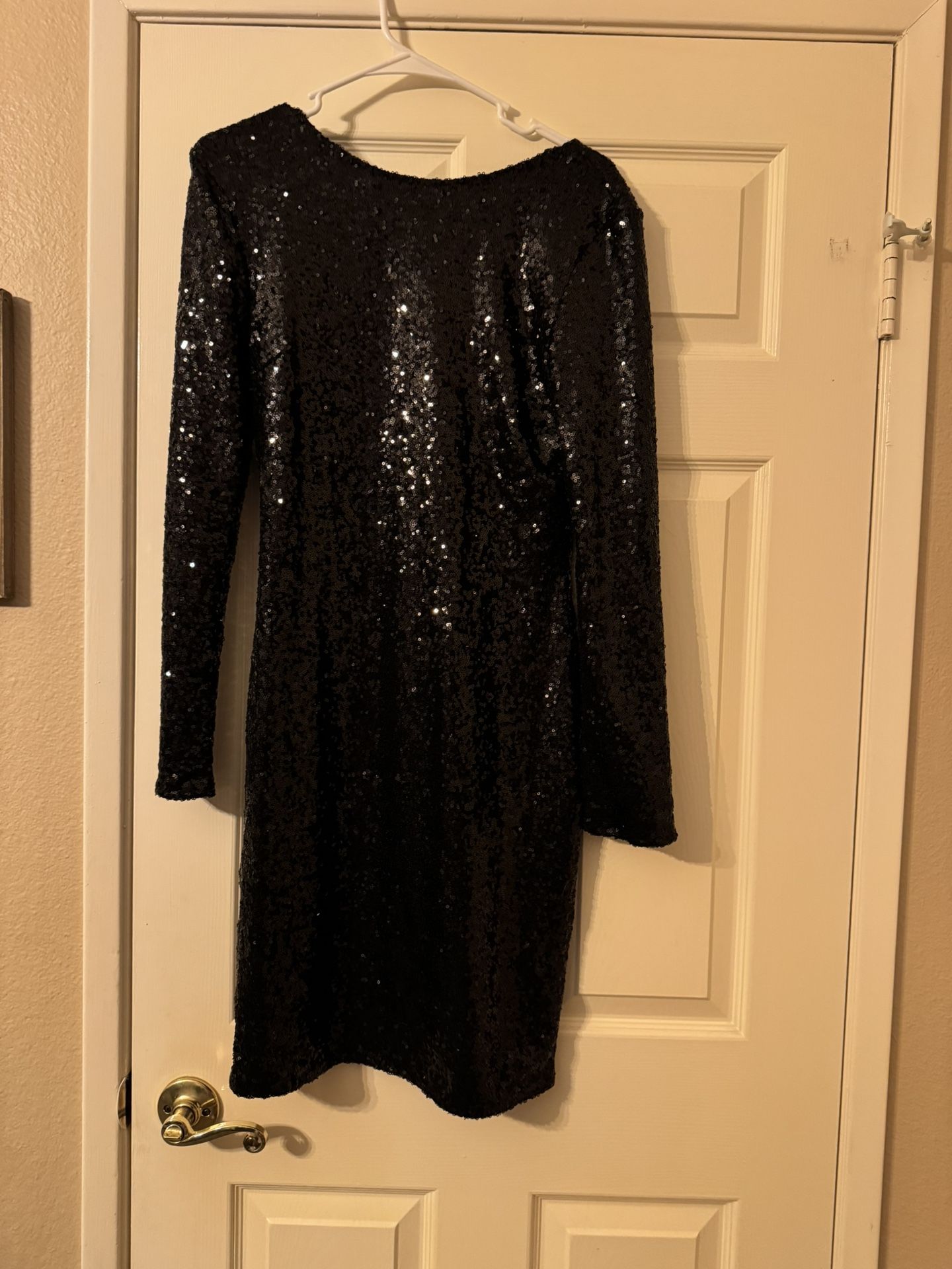 NEW Fashion Nova Sequins Long Sleeve Mini Dress