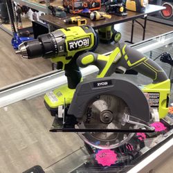Ryobi Hammer Drill And Cir Saw 18volts 