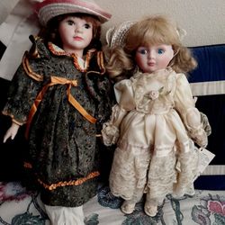 (2)Porcelain Dolls