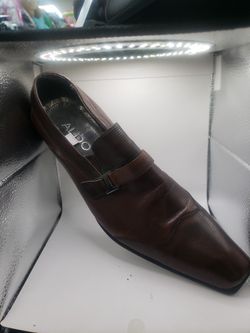 Size 13 brown slip-on dress shoe by ALDO