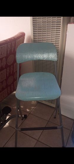 Ikea 3 blue chairs