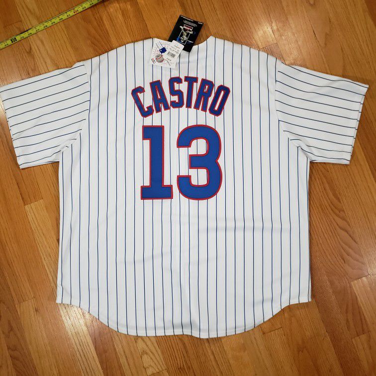 Authentic Starlin Castro Stitched Chicago Cubs Pinstripe Jersey
