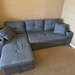 Sleeper Sectional Sofa With Chaise And Pull Out Bed