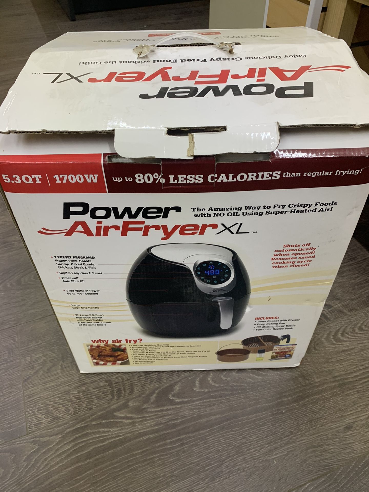 Power Air Air Fryer Xl Qt Power Air Fryer XL AF 530 QT Deluxe, Black,3