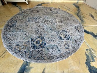 Round multicolor RUG in excellent condition
