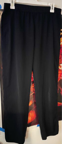 Black Elastic Waist Casual Pants