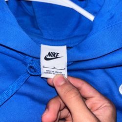 Signal blue cheap nike hoodie