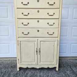 Vintage Hickory White Furniture Secretary Desk French Country Style