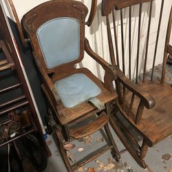 Antique high chair from 1920s