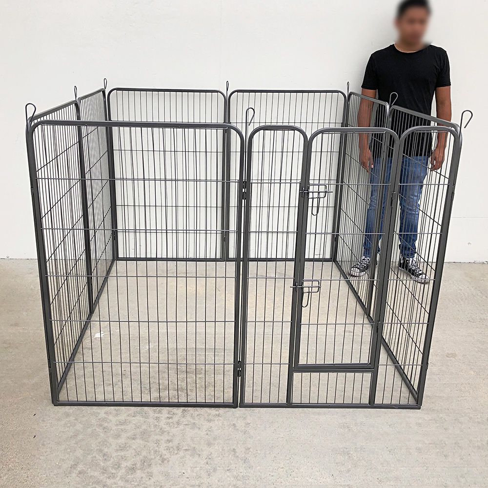 New $115 Heavy Duty 48” Tall x 32” Wide x 8-Panel Pet Playpen Dog Crate Kennel Exercise Cage Fence 