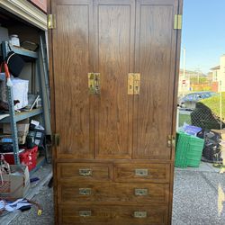 Vintage Henredon Scene One Campaign Cabinet