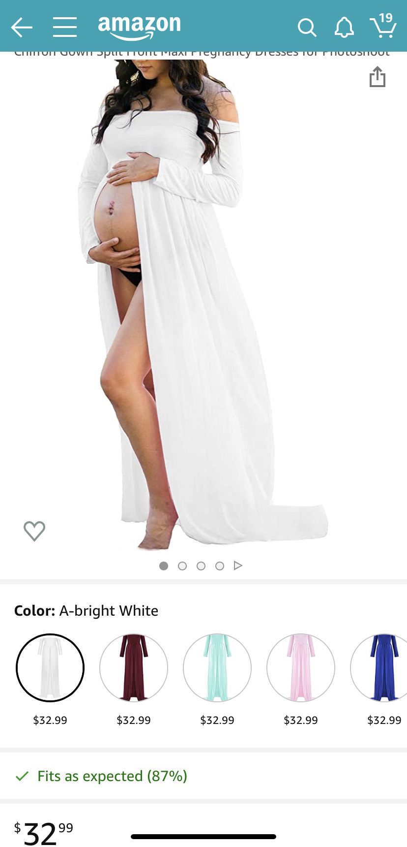 Maternity white dress