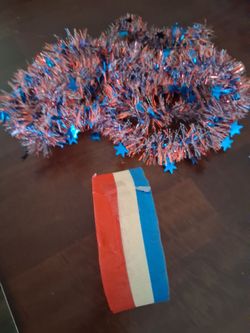 Red, White And Blue Crepe Paper Streamer Roll, Garland, and Decor $2.00 for ALL!