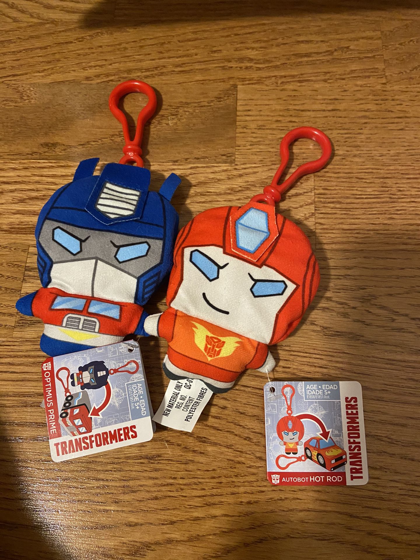 Transformers Clip Bots Optimist Toy Prime And Autobot Hot Rod