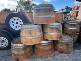 Wine Barrel Planters Only $30