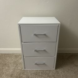 BOLUO Closet Drawers White Fabric 3 Drawer Small Dresser