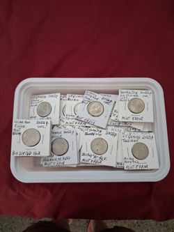 100 MINT ERROR QUARTERS LABELED IN HOLDERS, $5.00 EACH MINIMUM PURCHASE 5 COINS OR BUY ALL 100 MINT ERRORS FOR $400.00