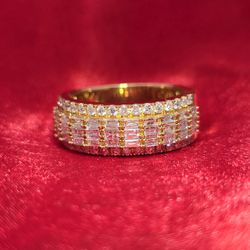 14k Yellow Gold Diamond Baguette Band Ring 1.41 ctw
