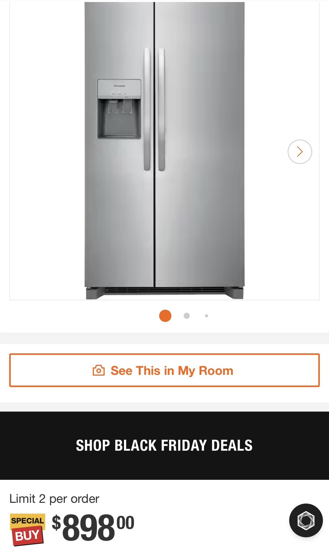 BRAND NEW SIDE BY SIDE REFRIGERATOR