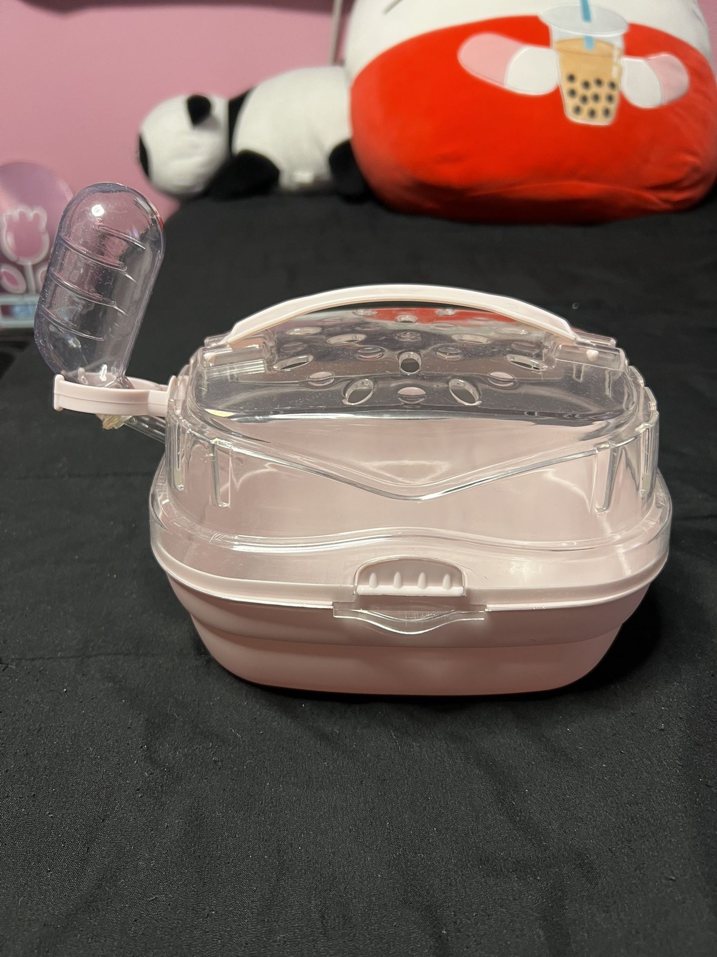 Small Plastic Hamster Carrier-Pink 