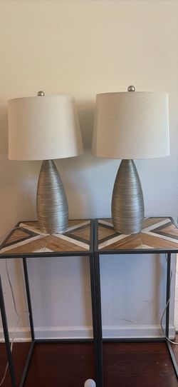 Two Silver Lamps