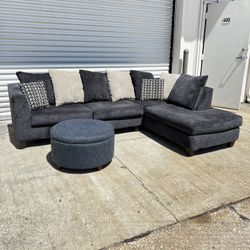 Dark Blue Sectional Couch