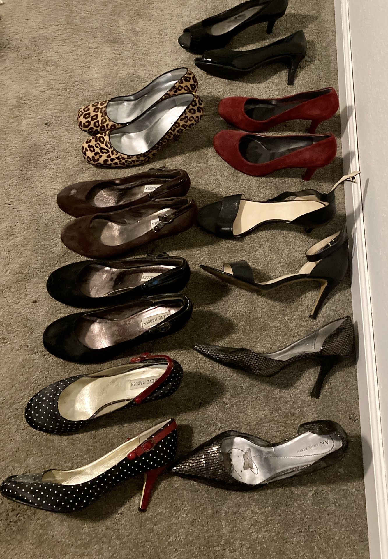 Eight Pairs Of Size 10-10.5 Shoes 