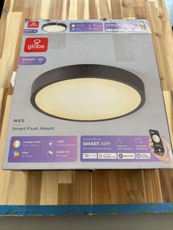 2-pack-Globe WES Smart Flush Mount LED Light 13”