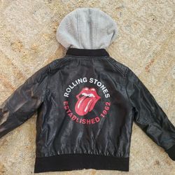 Kids Rolling Stones Leather Jacket